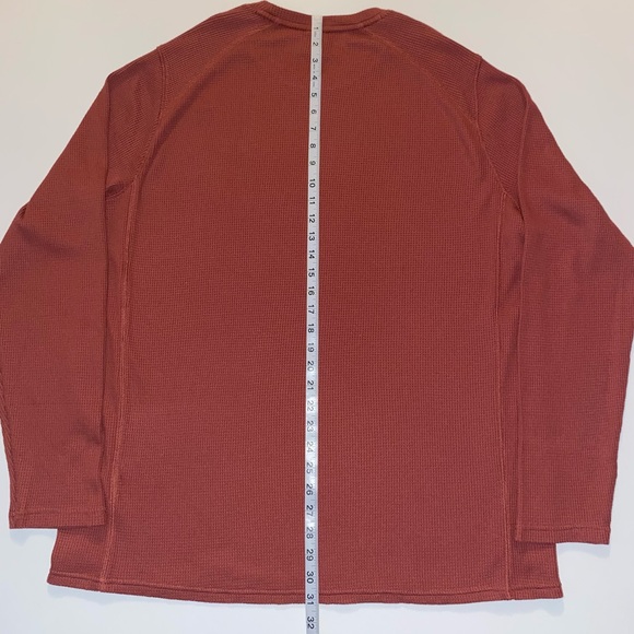 🔴SOLD🔴 NWT Under Armour Men’s Waffle Henley Shirt - Crew Neck Burnt Orange XL - Picture 5 of 6